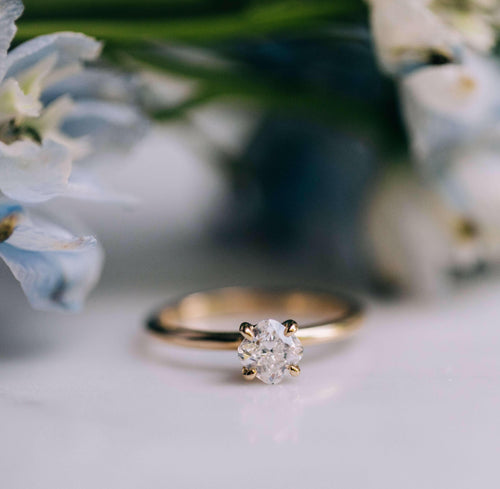 0.74ct Cushion Cut Solitaire Engagement Ring My darling, let me introduce you to the most exquisite piece of jewelry that will take your breath away. This 0.74ct Cushion Cut Solitaire Engagement Ring is a symbol of our eternal love and commitment. Crafted
