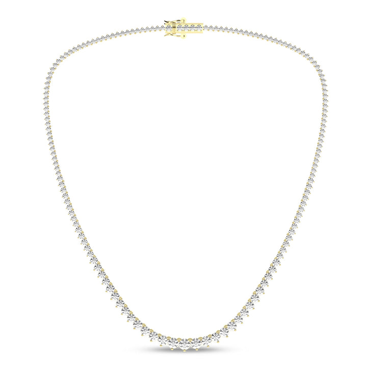 3 - Prong Graduated Riviera Necklace (Round) - Oz's Jewelers by The Hickory Jewelry Company