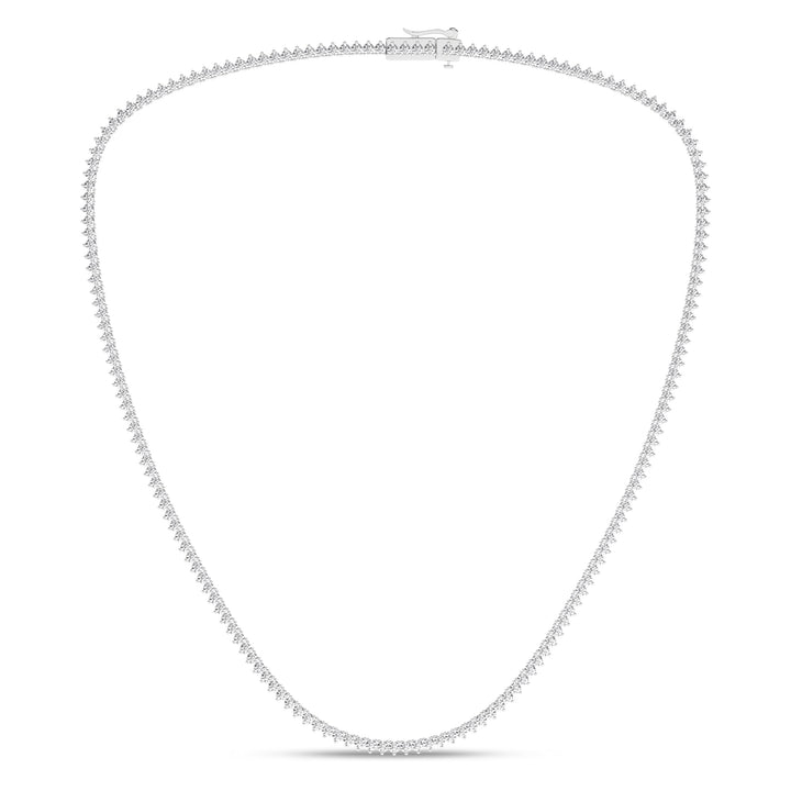 3 - Prong Graduated Riviera Necklace (Round) - Oz's Jewelers by The Hickory Jewelry Company