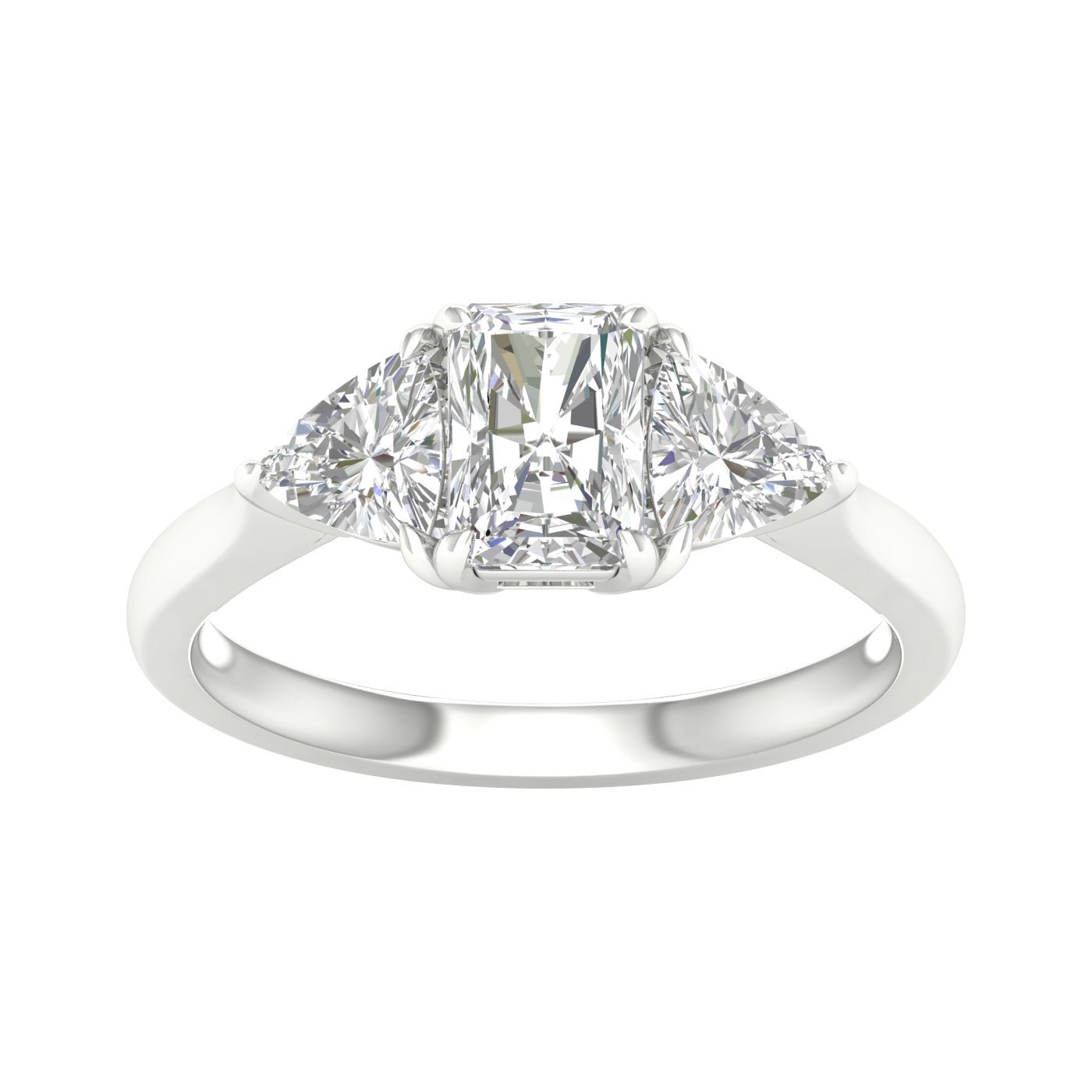 3 - Stone Ring (Radiant+Trillion) - Oz's Jewelers by The Hickory Jewelry Company