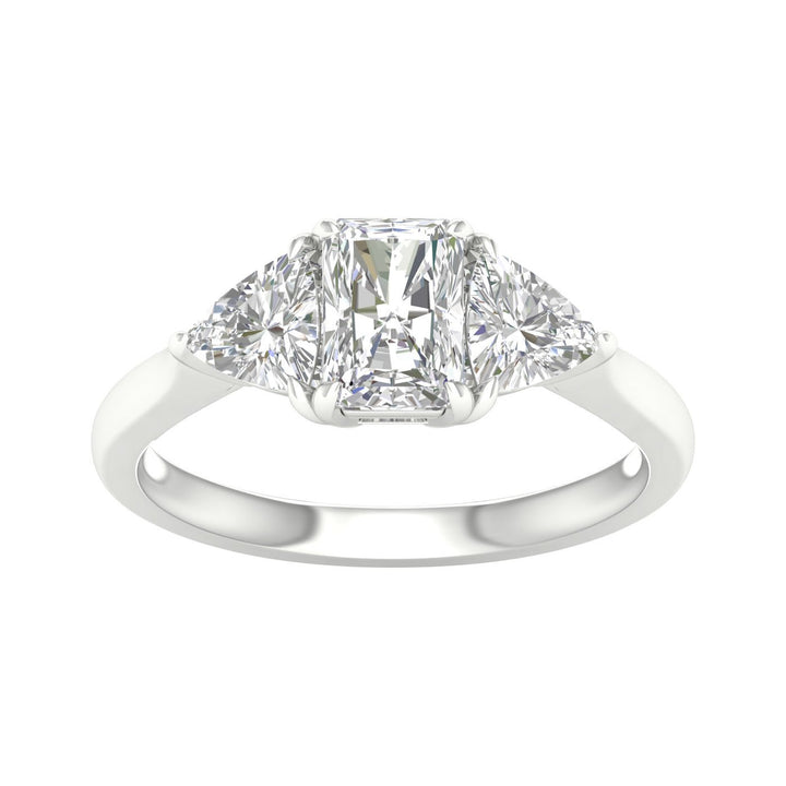 3 - Stone Ring (Radiant+Trillion) - Oz's Jewelers by The Hickory Jewelry Company