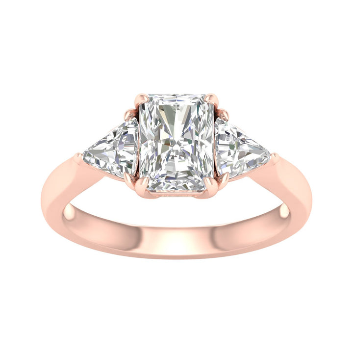 3 - Stone Ring (Radiant+Trillion) - Oz's Jewelers by The Hickory Jewelry Company