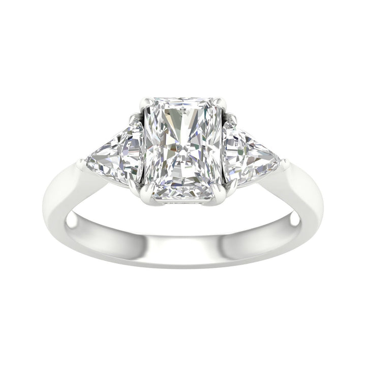 3 - Stone Ring (Radiant+Trillion) - Oz's Jewelers by The Hickory Jewelry Company