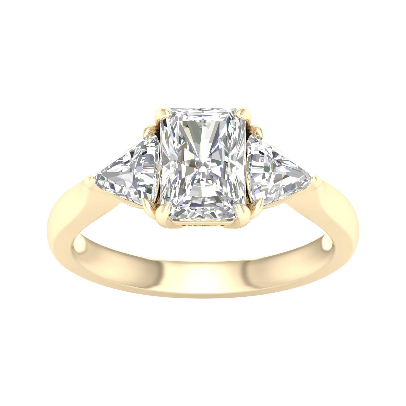 3 - Stone Ring (Radiant+Trillion) - Oz's Jewelers by The Hickory Jewelry Company