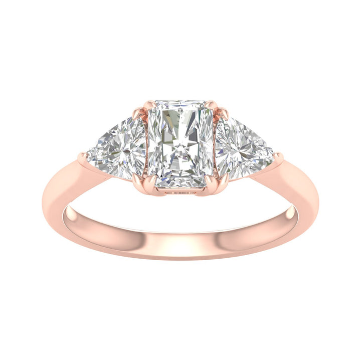 3 - Stone Ring (Radiant+Trillion) - Oz's Jewelers by The Hickory Jewelry Company