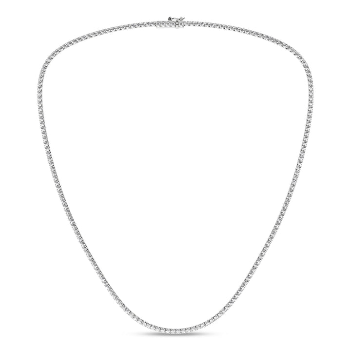 4 - Prong Straight - Line Tennis Necklace (Round) - Oz's Jewelers by The Hickory Jewelry Company