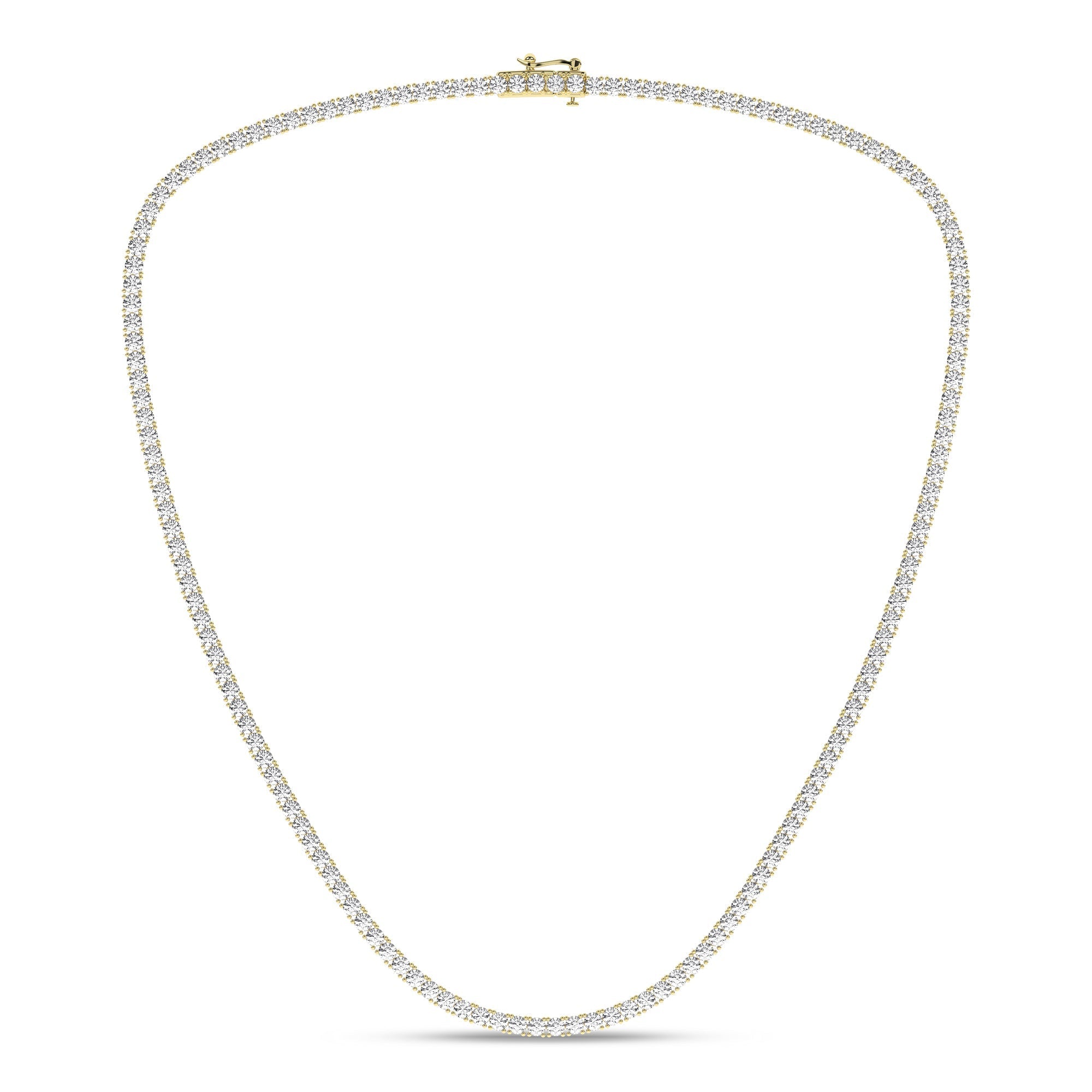 4 - Prong Straight - Line Tennis Necklace (Round) - Oz's Jewelers by The Hickory Jewelry Company