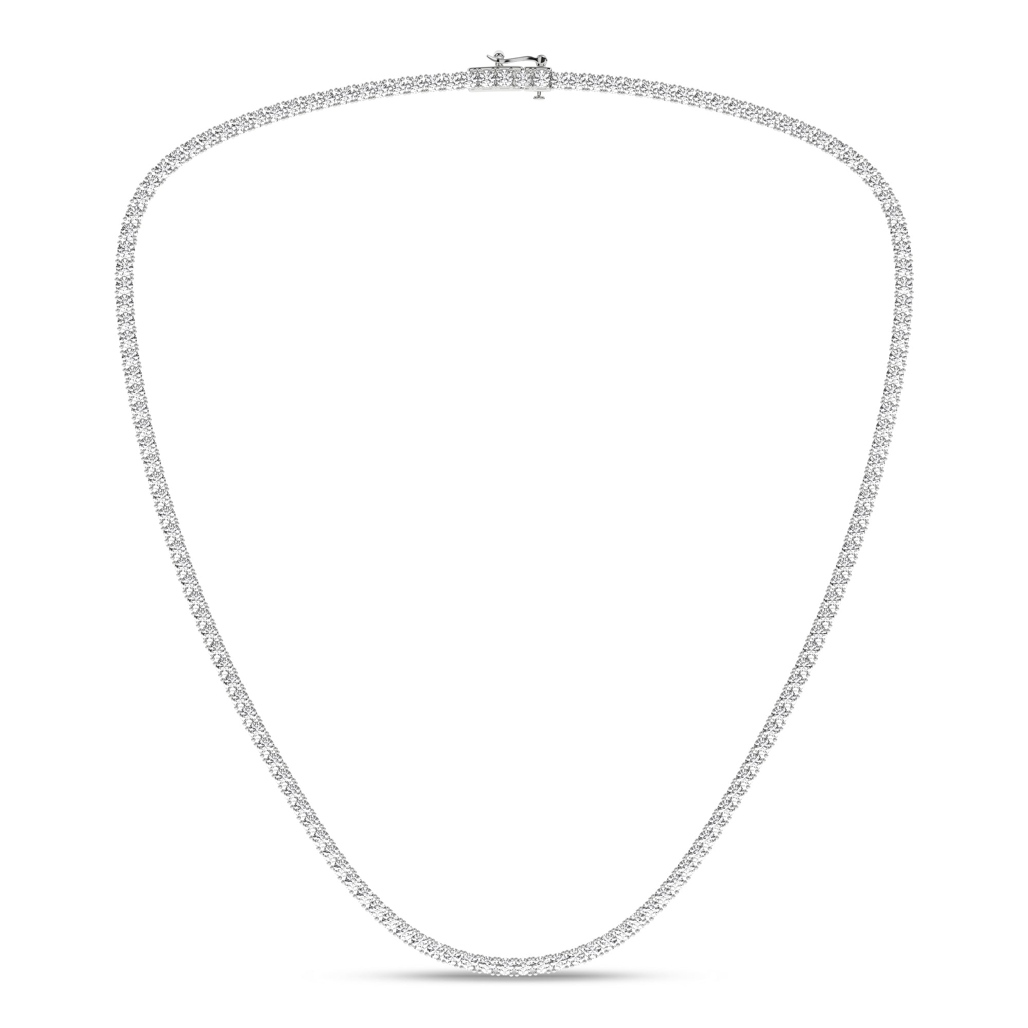 4 - Prong Straight - Line Tennis Necklace (Round) - Oz's Jewelers by The Hickory Jewelry Company