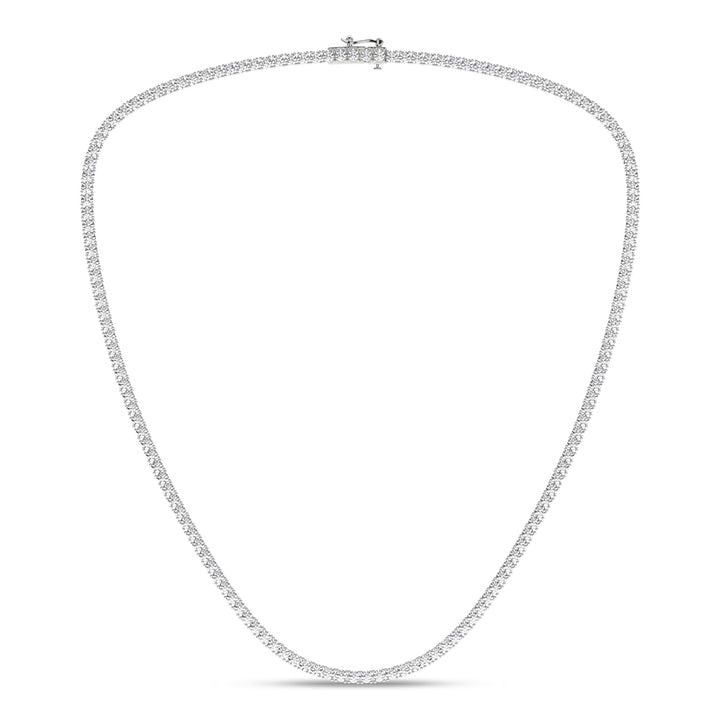 4 - Prong Straight - Line Tennis Necklace (Round) - Oz's Jewelers by The Hickory Jewelry Company