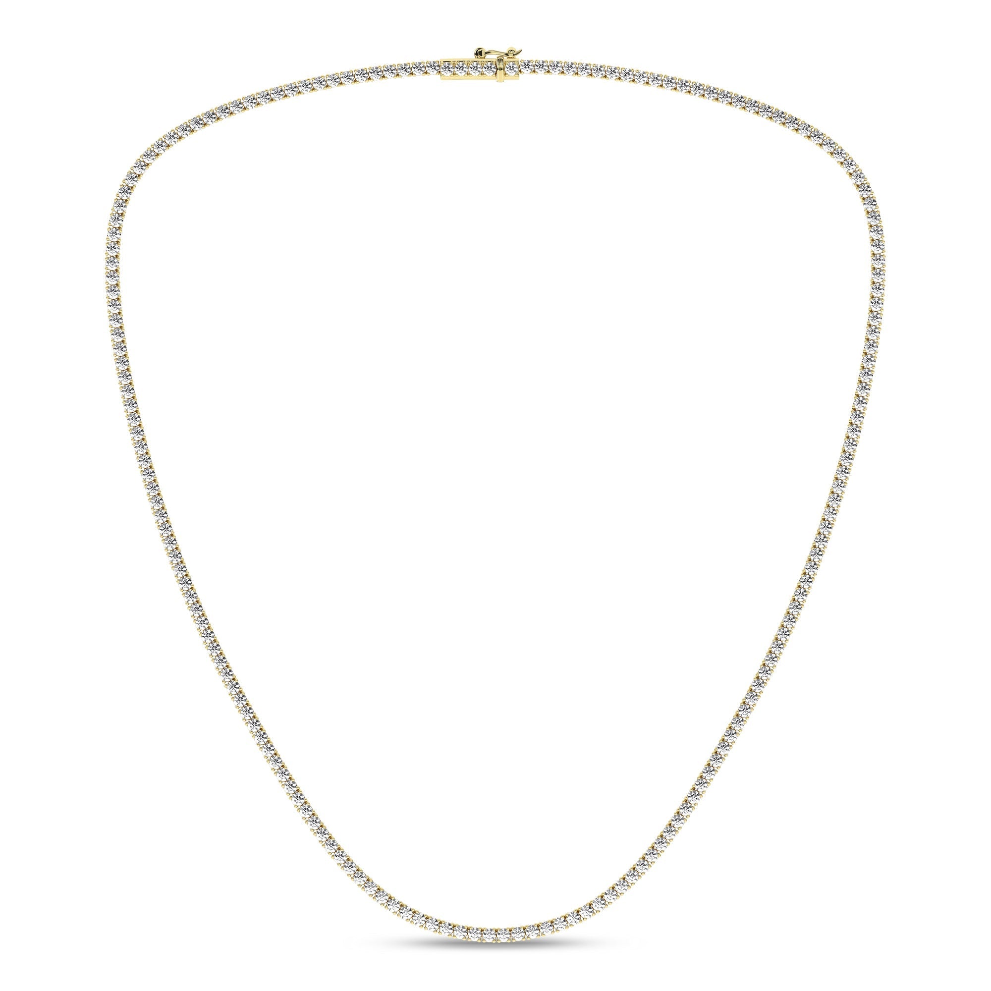 4 - Prong Straight - Line Tennis Necklace (Round) - Oz's Jewelers by The Hickory Jewelry Company