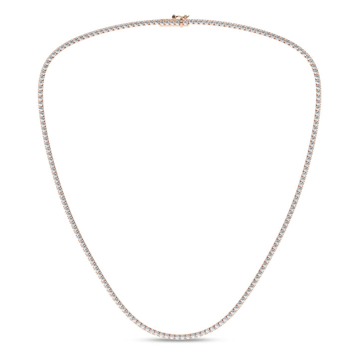 4 - Prong Straight - Line Tennis Necklace (Round) - Oz's Jewelers by The Hickory Jewelry Company