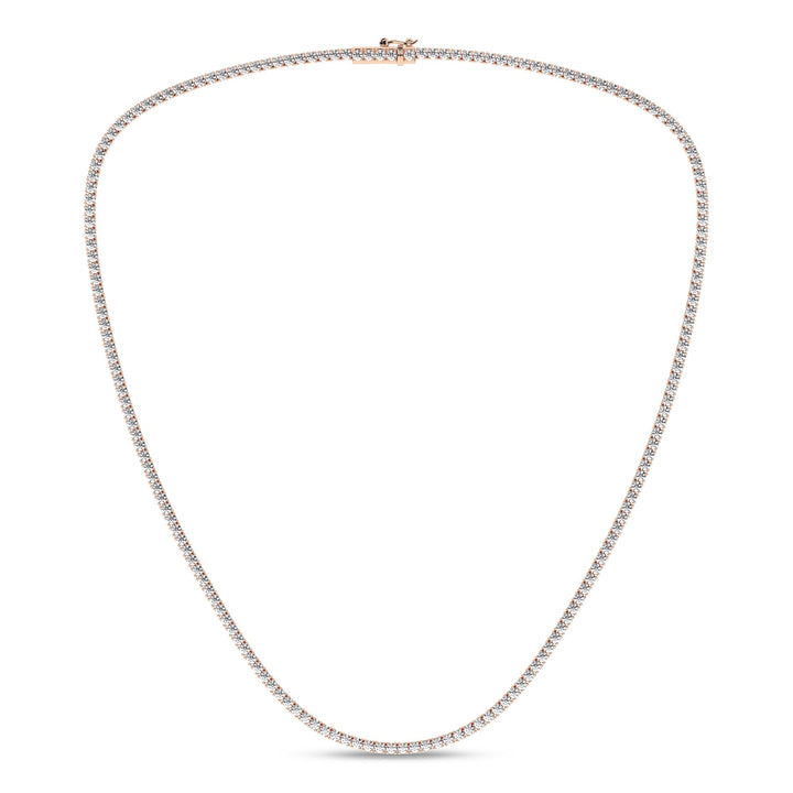 4 - Prong Straight - Line Tennis Necklace (Round) - Oz's Jewelers by The Hickory Jewelry Company