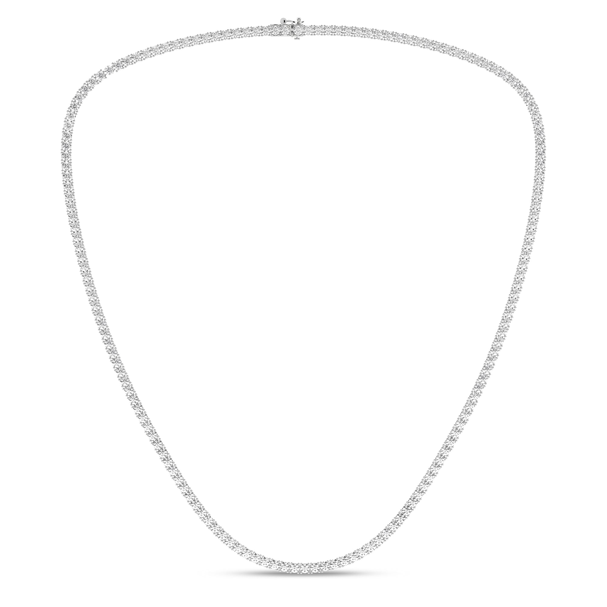 4 - Prong Straight - Line Tennis Necklace (Round) - Oz's Jewelers by The Hickory Jewelry Company