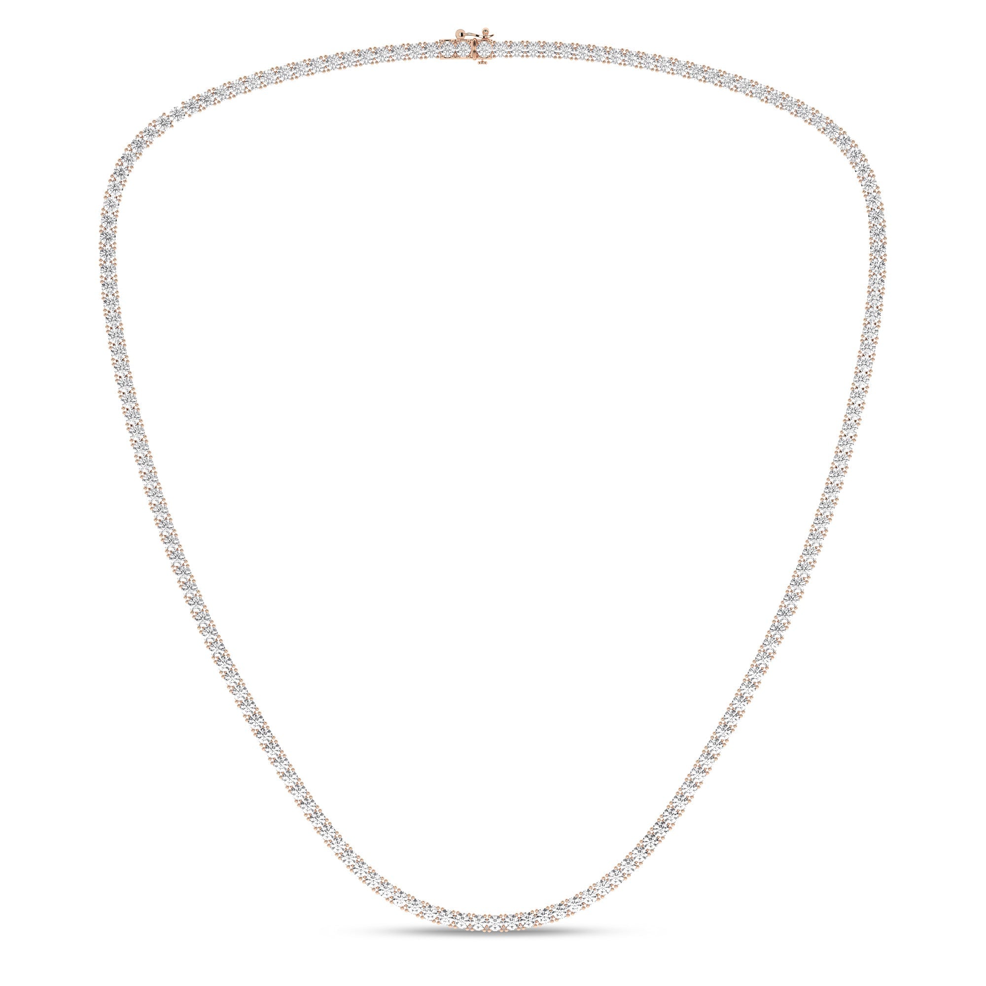 4 - Prong Straight - Line Tennis Necklace (Round) - Oz's Jewelers by The Hickory Jewelry Company