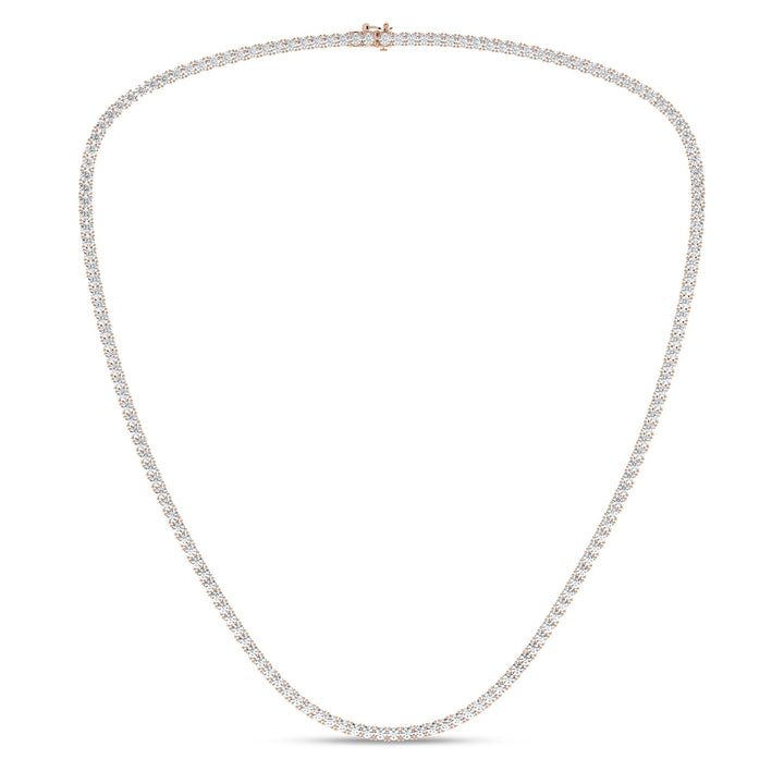 4 - Prong Straight - Line Tennis Necklace (Round) - Oz's Jewelers by The Hickory Jewelry Company