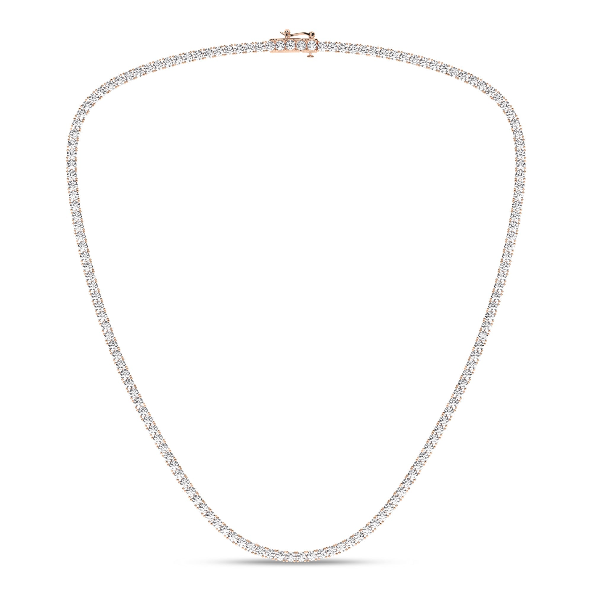 4 - Prong Straight - Line Tennis Necklace (Round) - Oz's Jewelers by The Hickory Jewelry Company