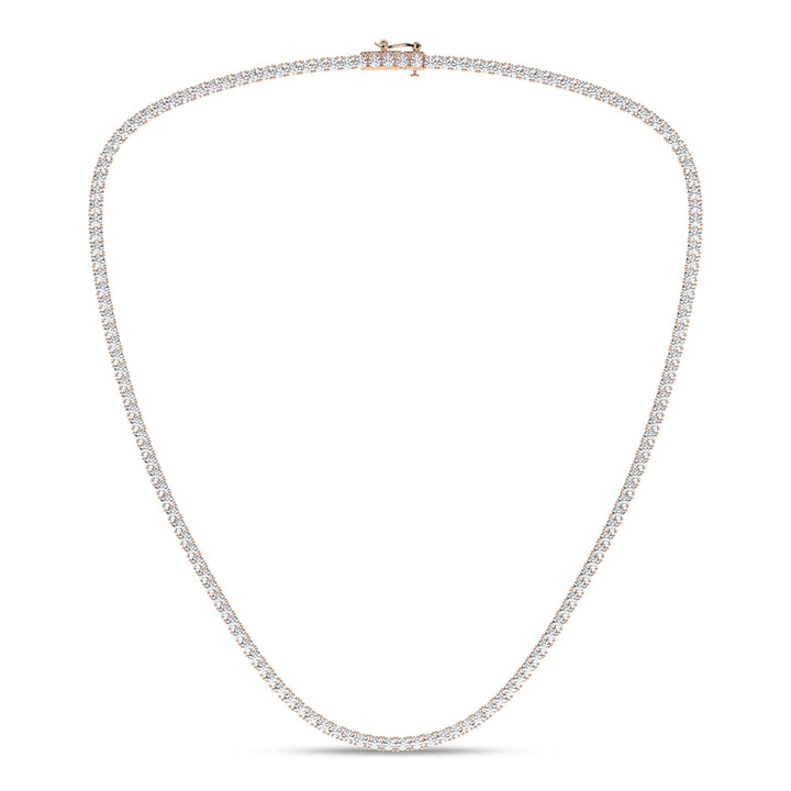 4 - Prong Straight - Line Tennis Necklace (Round) - Oz's Jewelers by The Hickory Jewelry Company