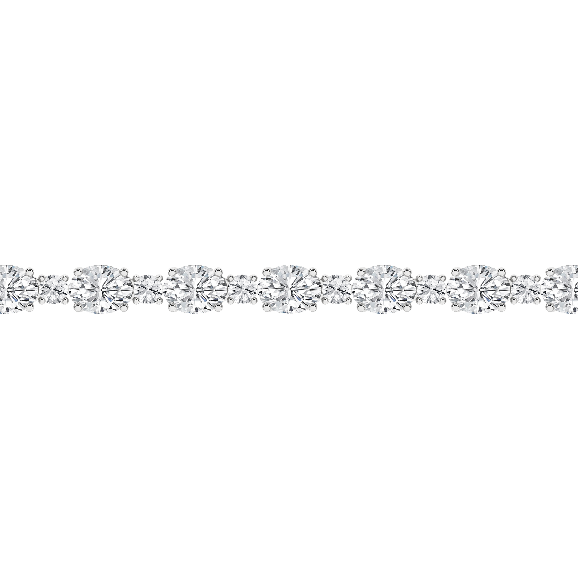 Multi-Shape Diamond Bracelet (Oval, Round)