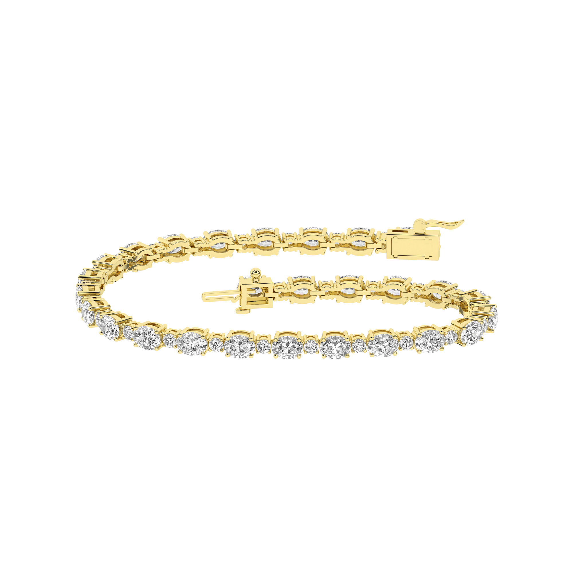 Multi-Shape Diamond Bracelet (Oval, Round)