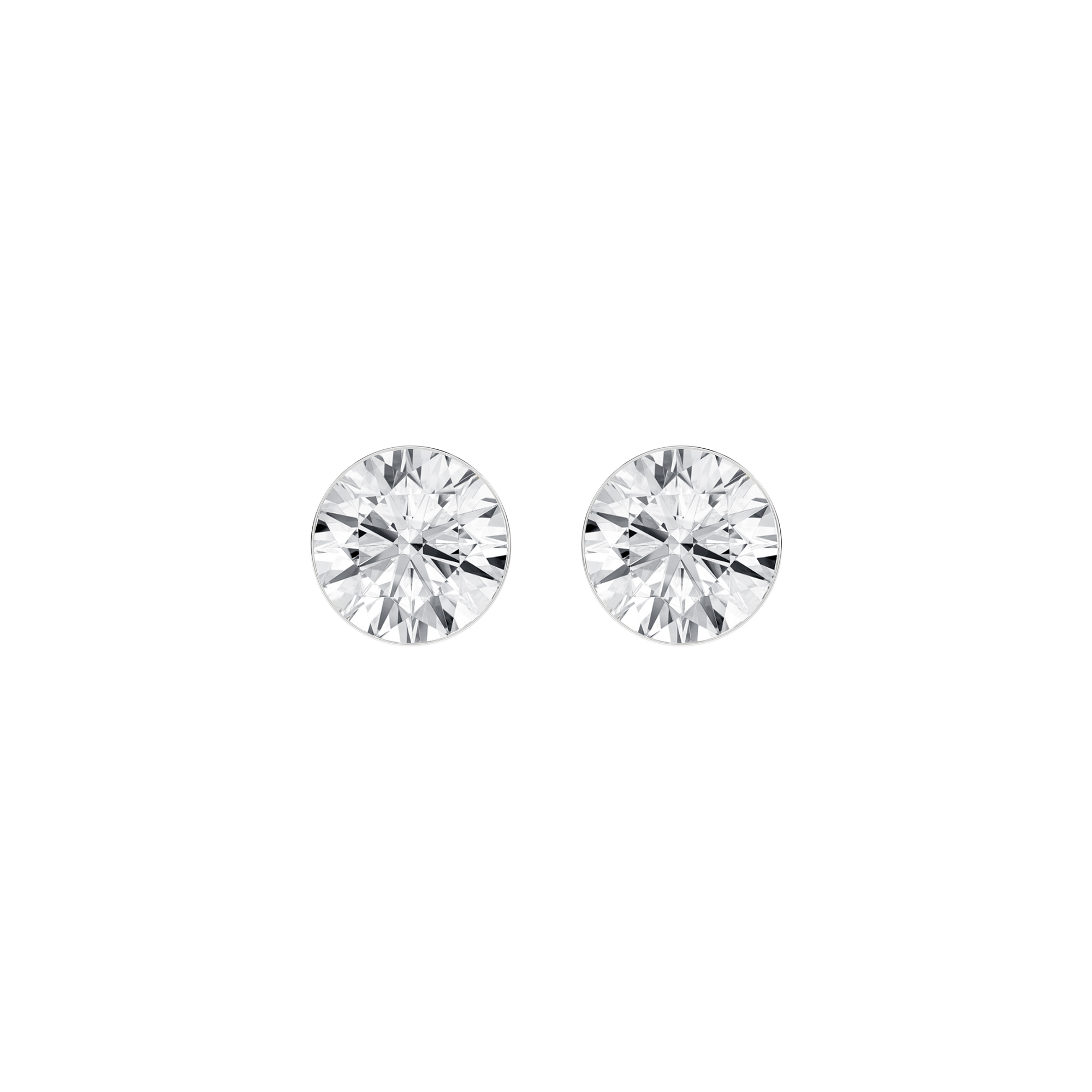 Seamless (TM) Solitaire Earrings (Round)