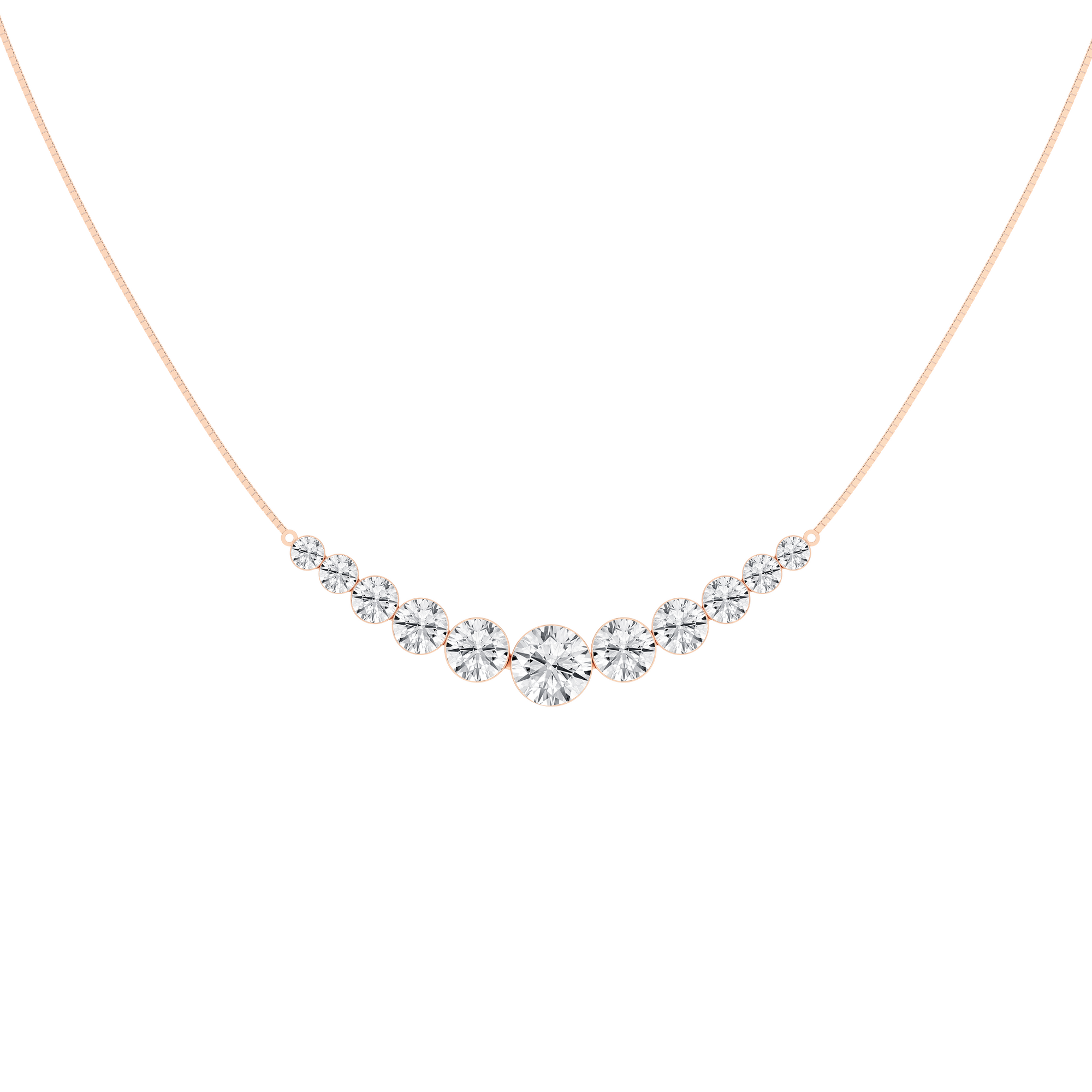 Seamless (TM) Graduated Diamond Necklace (Round)