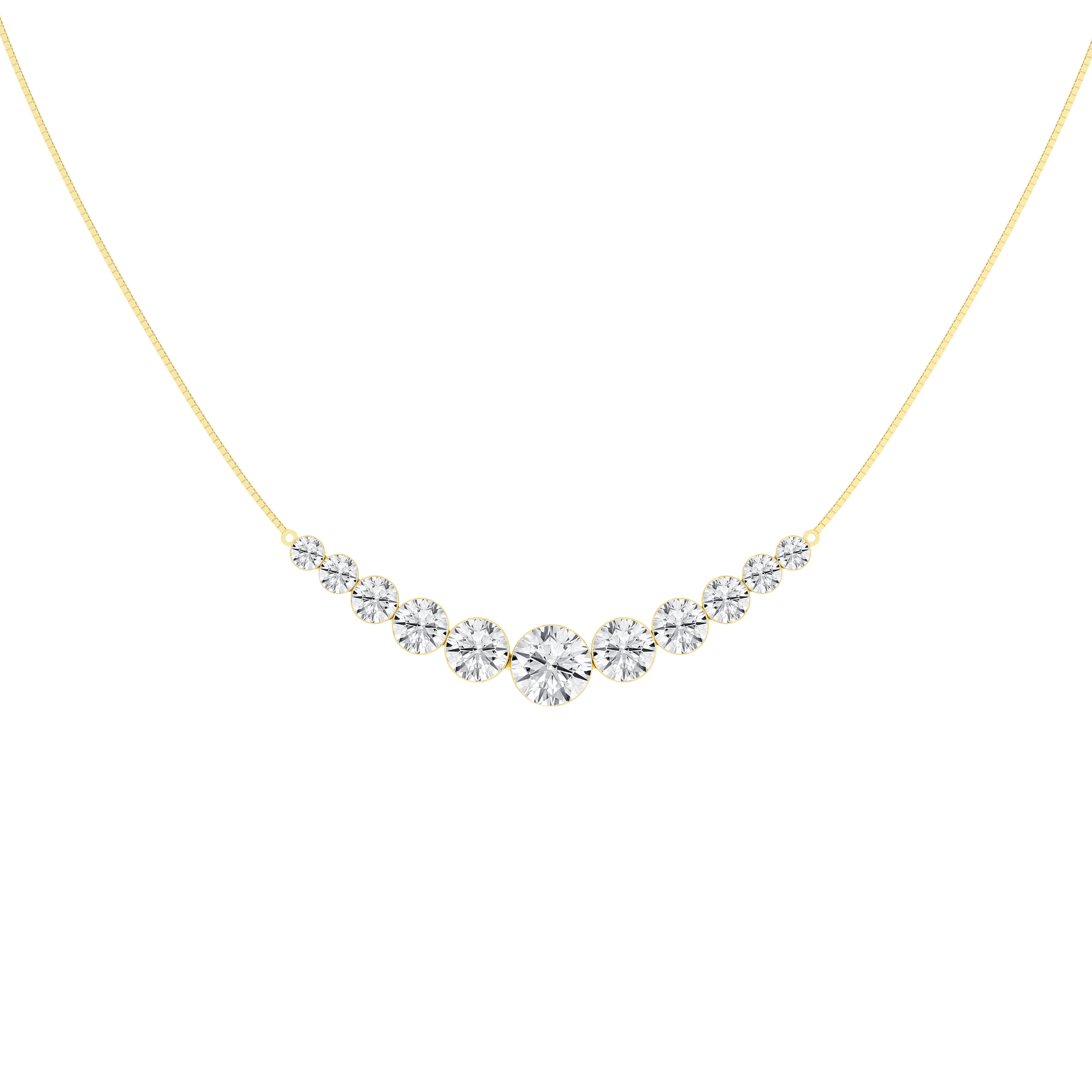 Seamless (TM) Graduated Diamond Necklace (Round)