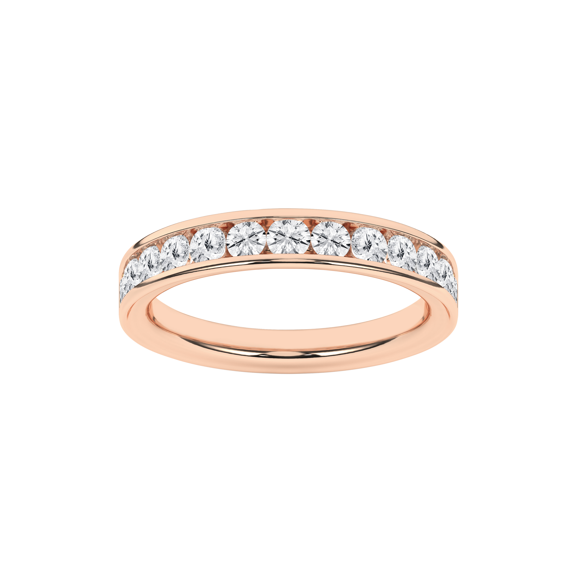 Channel Set Wedding Band (Round)