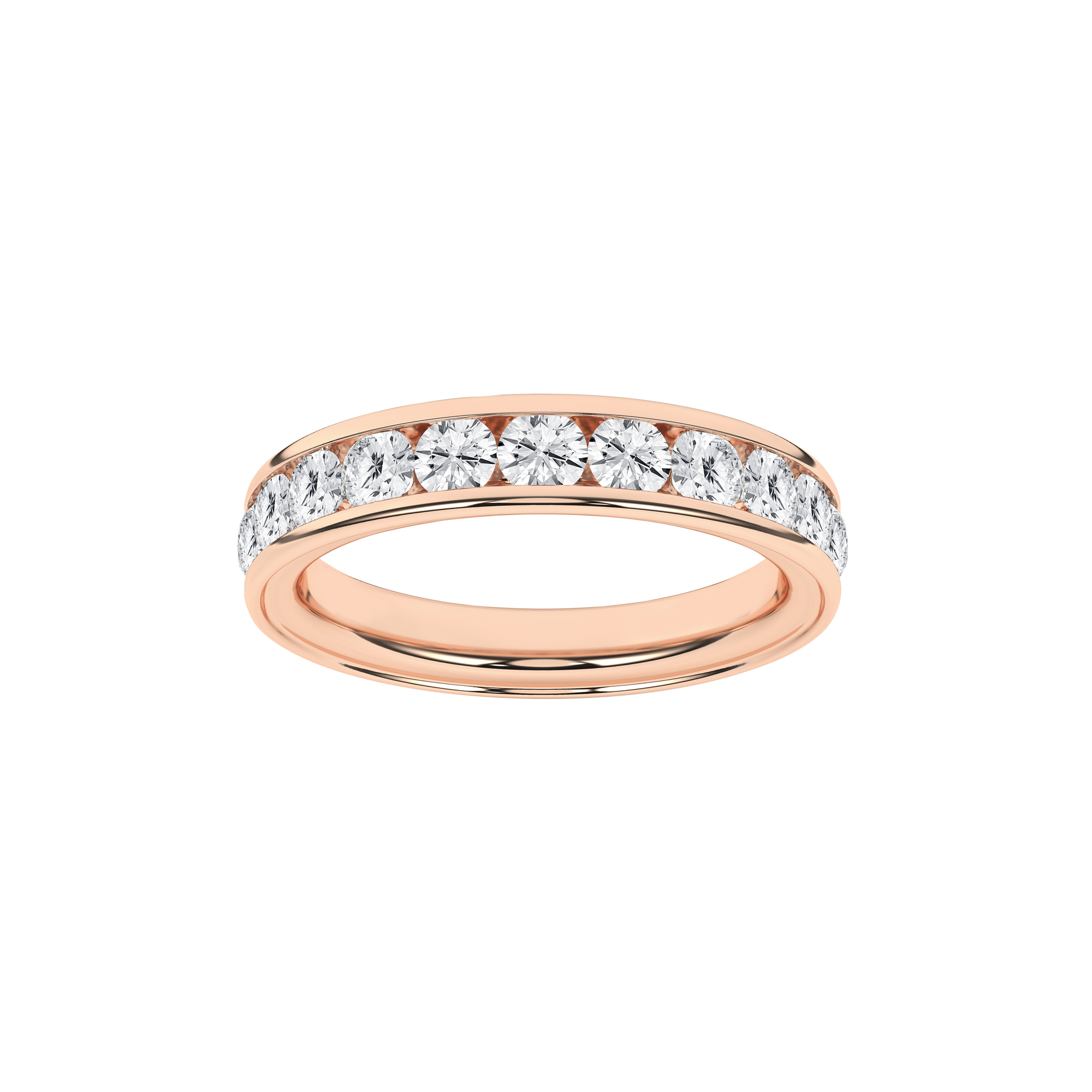 Channel Set Wedding Band (Round)