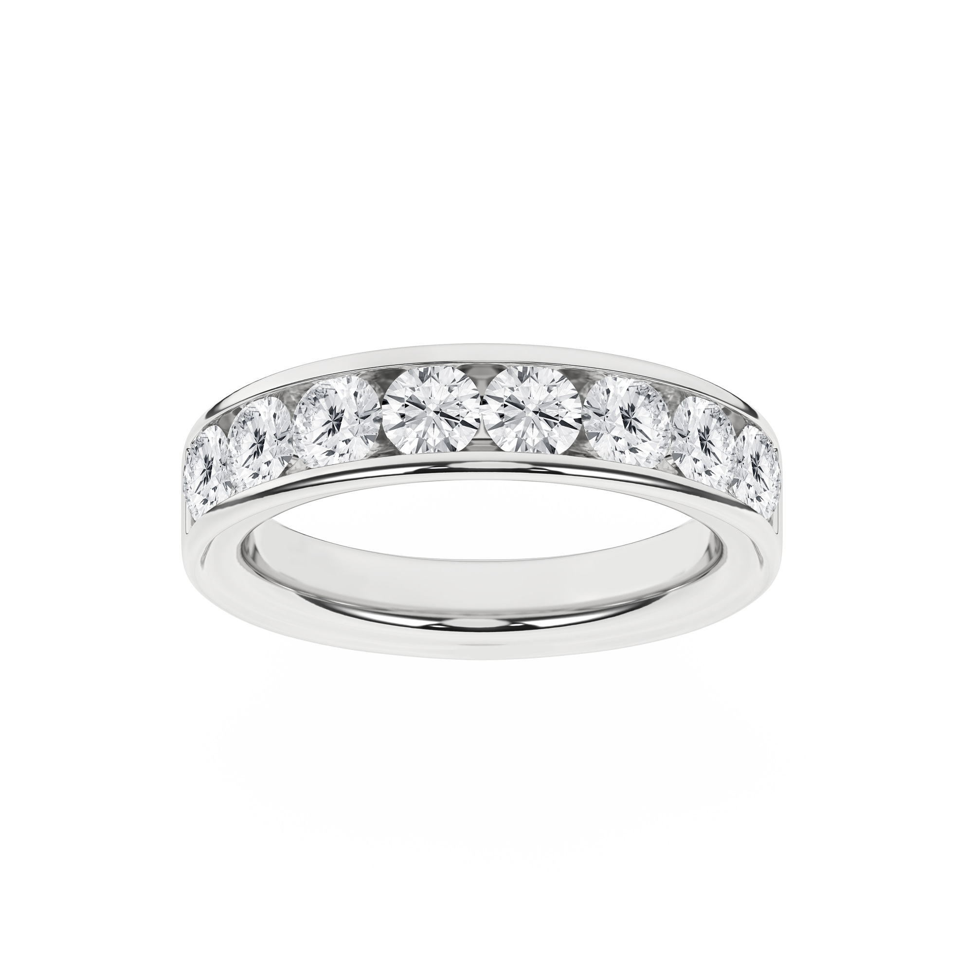 Channel Set Wedding Band (Round)