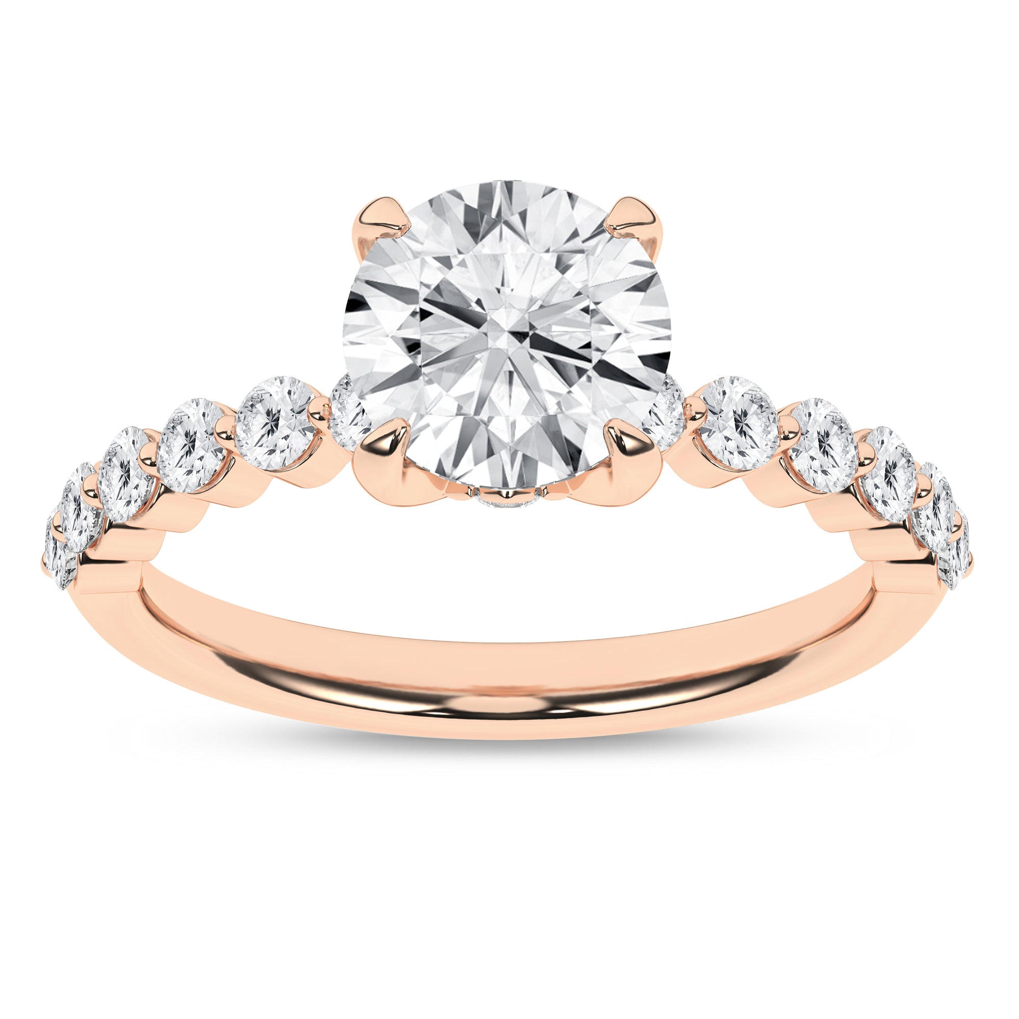 Classic Single Shared-Prong Engagement Ring (Round)