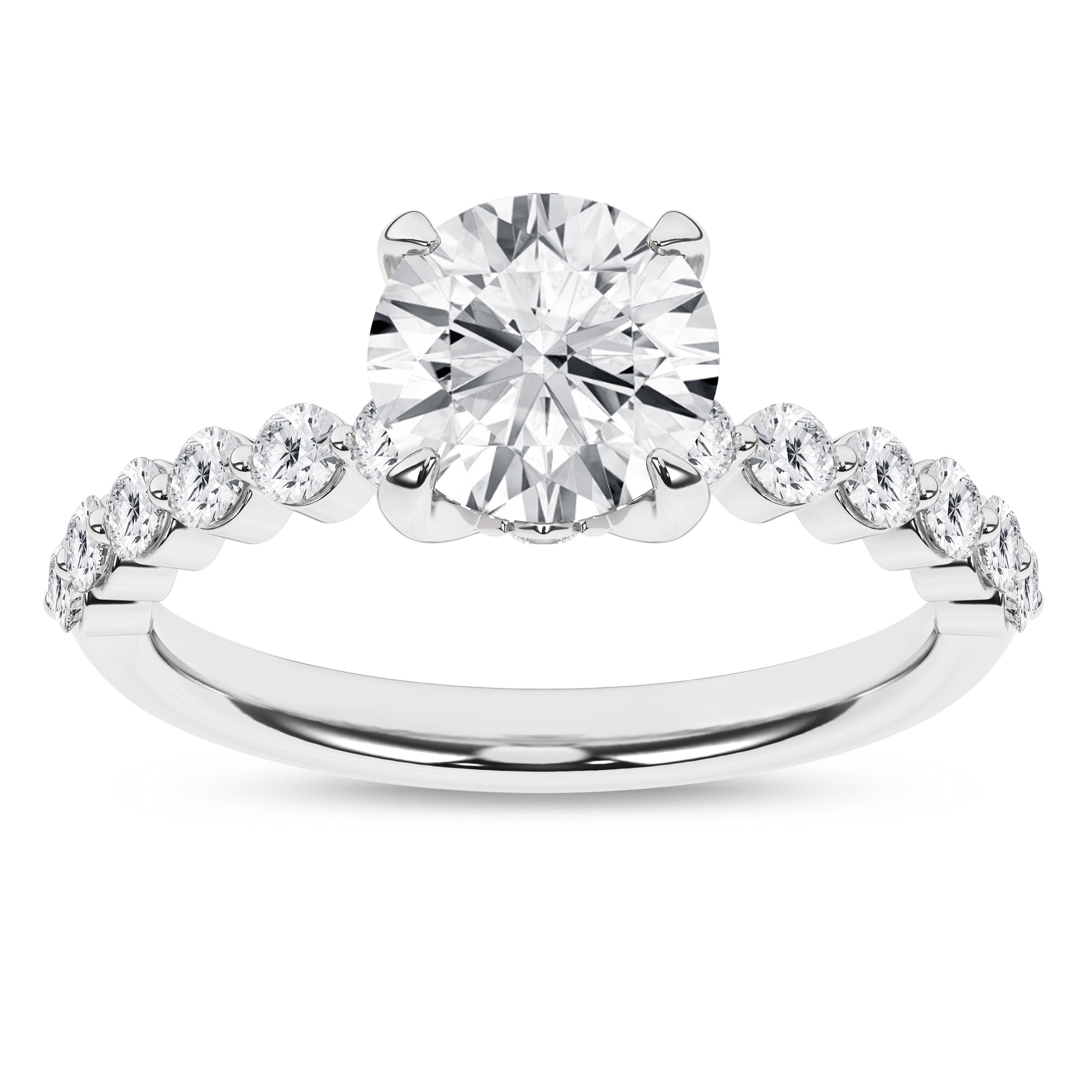 Classic Single Shared-Prong Engagement Ring (Round)