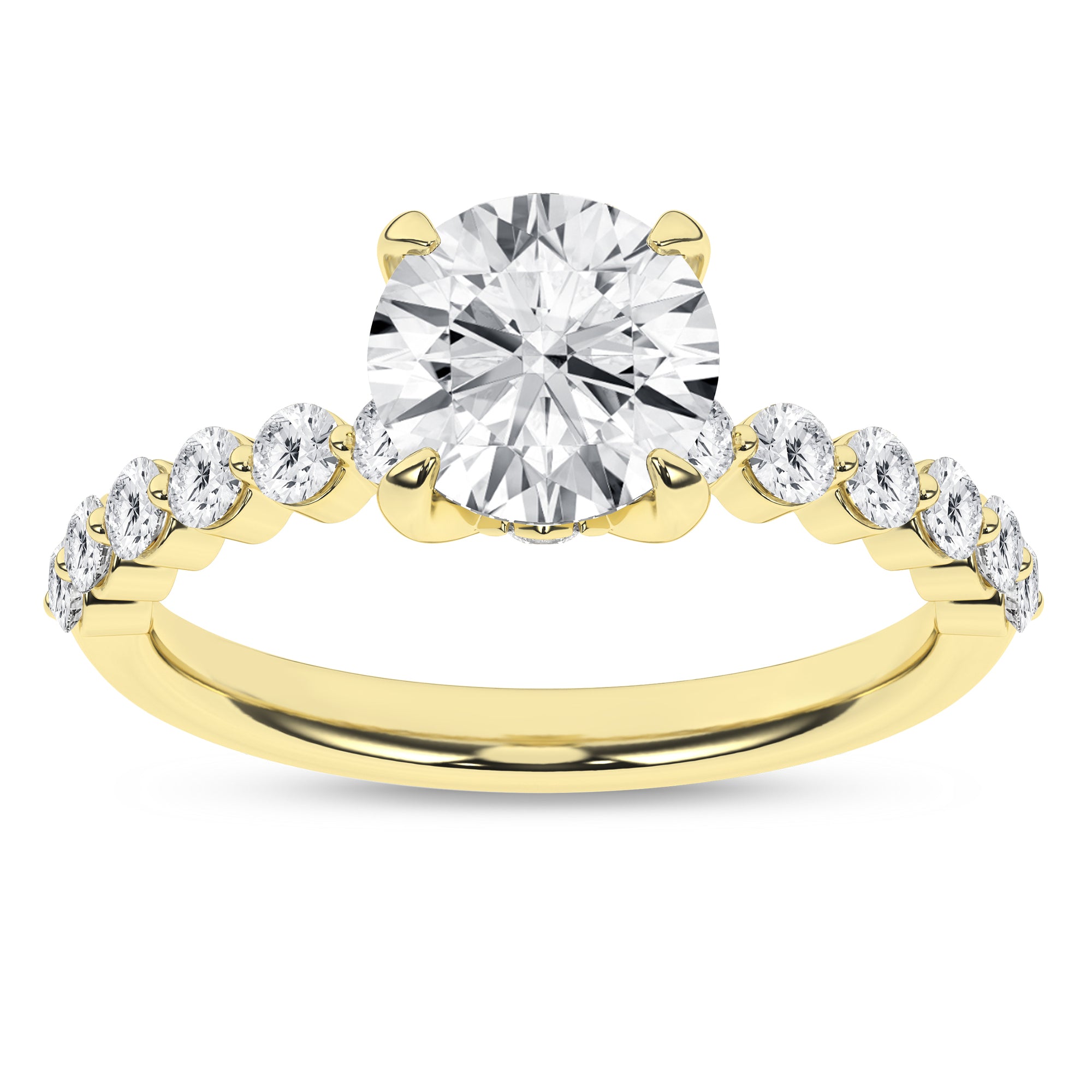 Classic Single Shared-Prong Engagement Ring (Round)