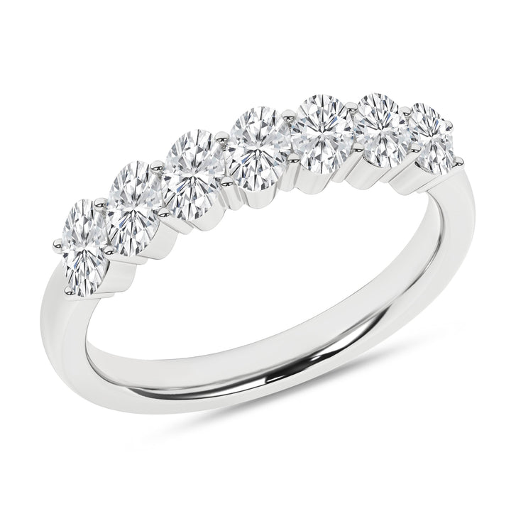 Angled 7 - Stone Band (Oval) - Oz's Jewelers by The Hickory Jewelry Company