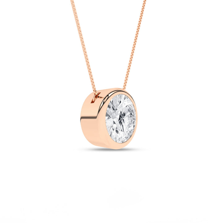 Bezel - Set Solitaire Pendant (Round) - Oz's Jewelers by The Hickory Jewelry Company