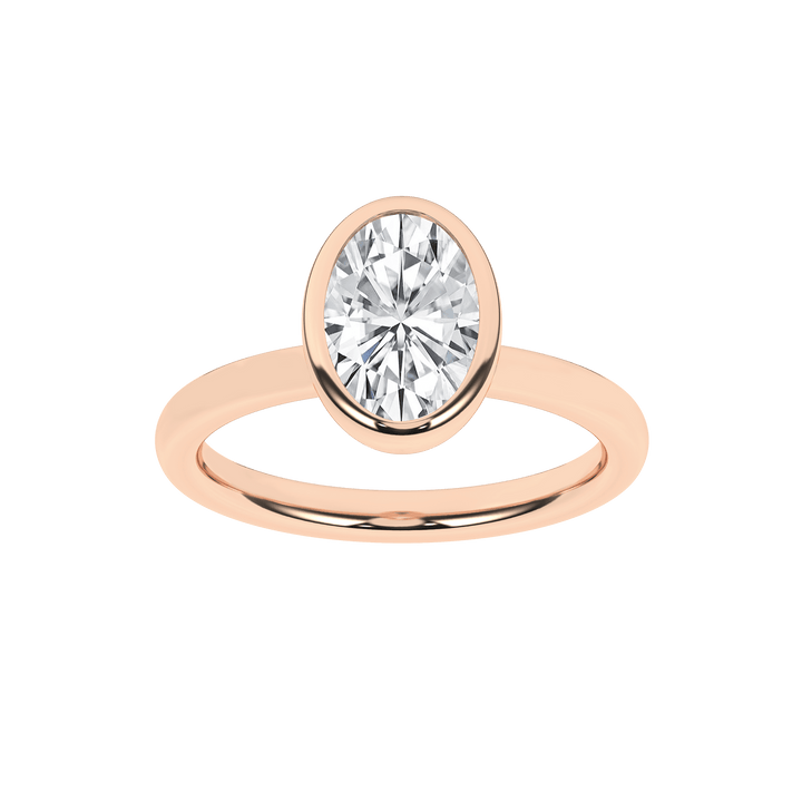 Bezel - Set Solitaire Ring (Oval) - Oz's Jewelers by The Hickory Jewelry Company