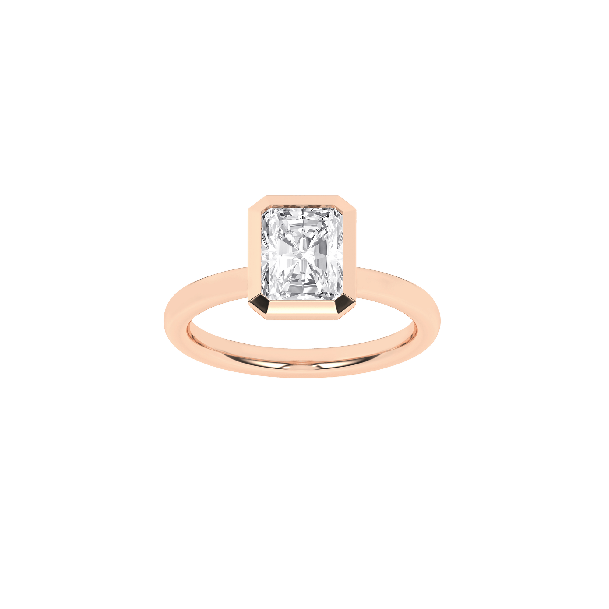 Bezel - Set Solitaire Ring (Radiant) - Oz's Jewelers by The Hickory Jewelry Company