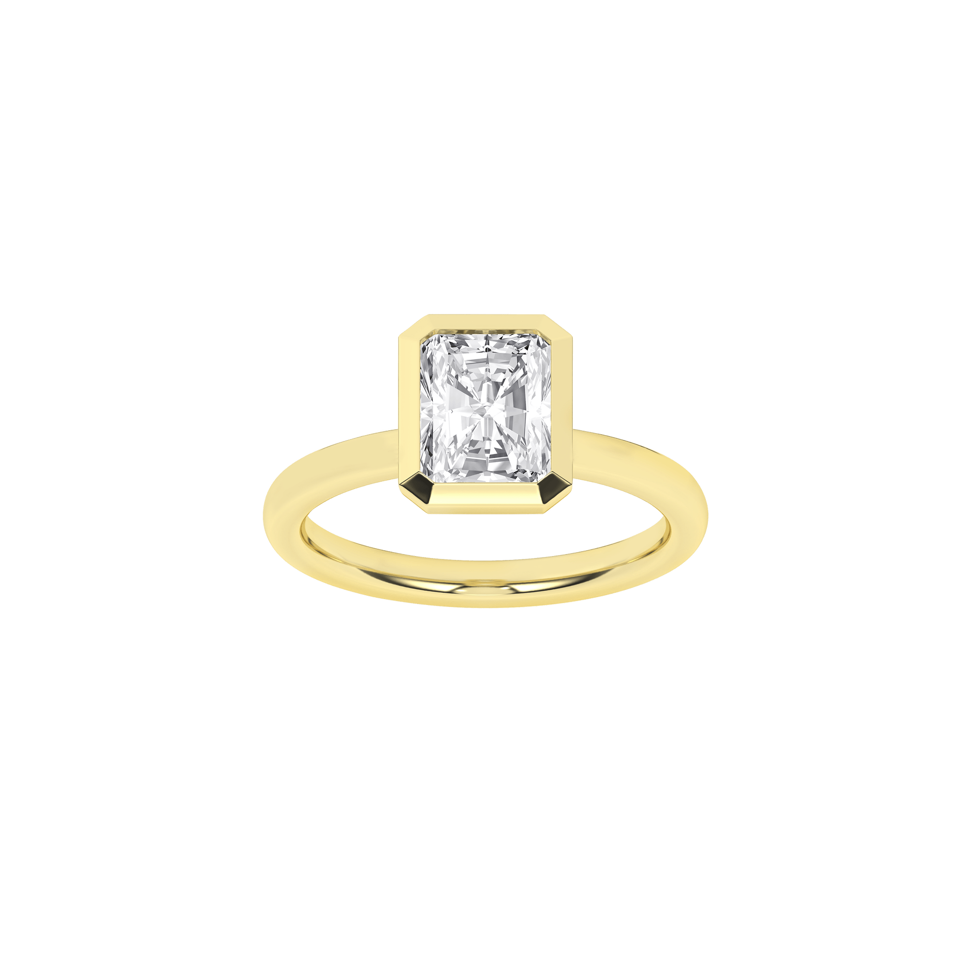 Bezel - Set Solitaire Ring (Radiant) - Oz's Jewelers by The Hickory Jewelry Company