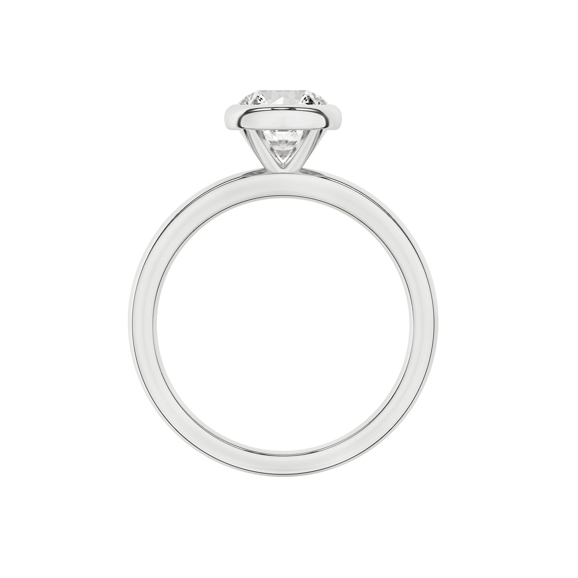 Bezel - Set Solitaire Ring (Round) - Oz's Jewelers by The Hickory Jewelry Company