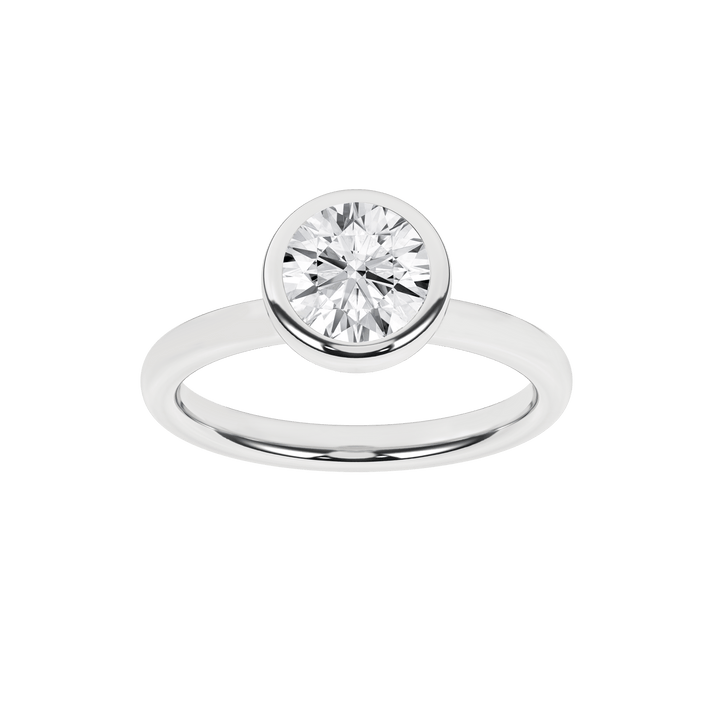 Bezel - Set Solitaire Ring (Round) - Oz's Jewelers by The Hickory Jewelry Company