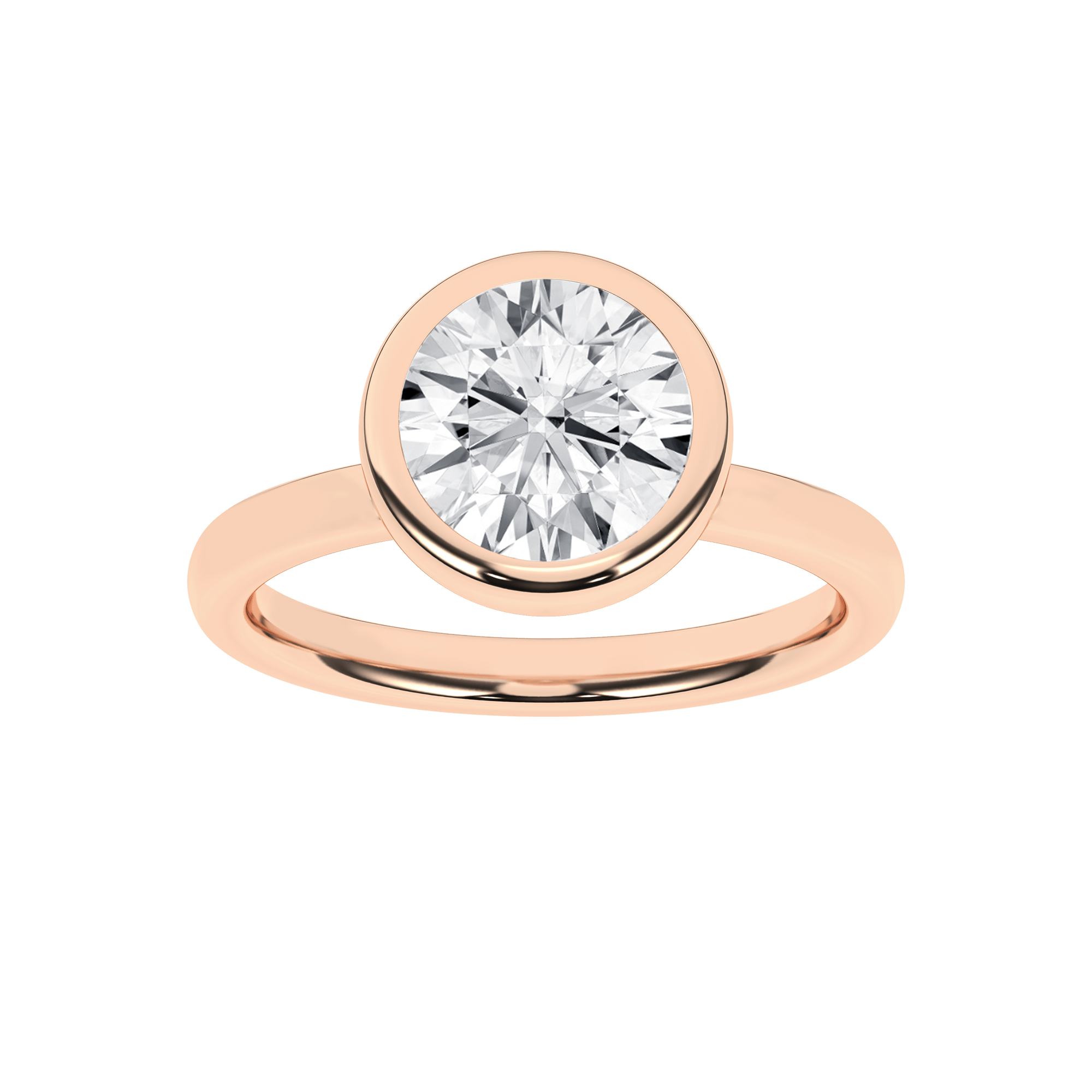 Bezel - Set Solitaire Ring (Round) - Oz's Jewelers by The Hickory Jewelry Company