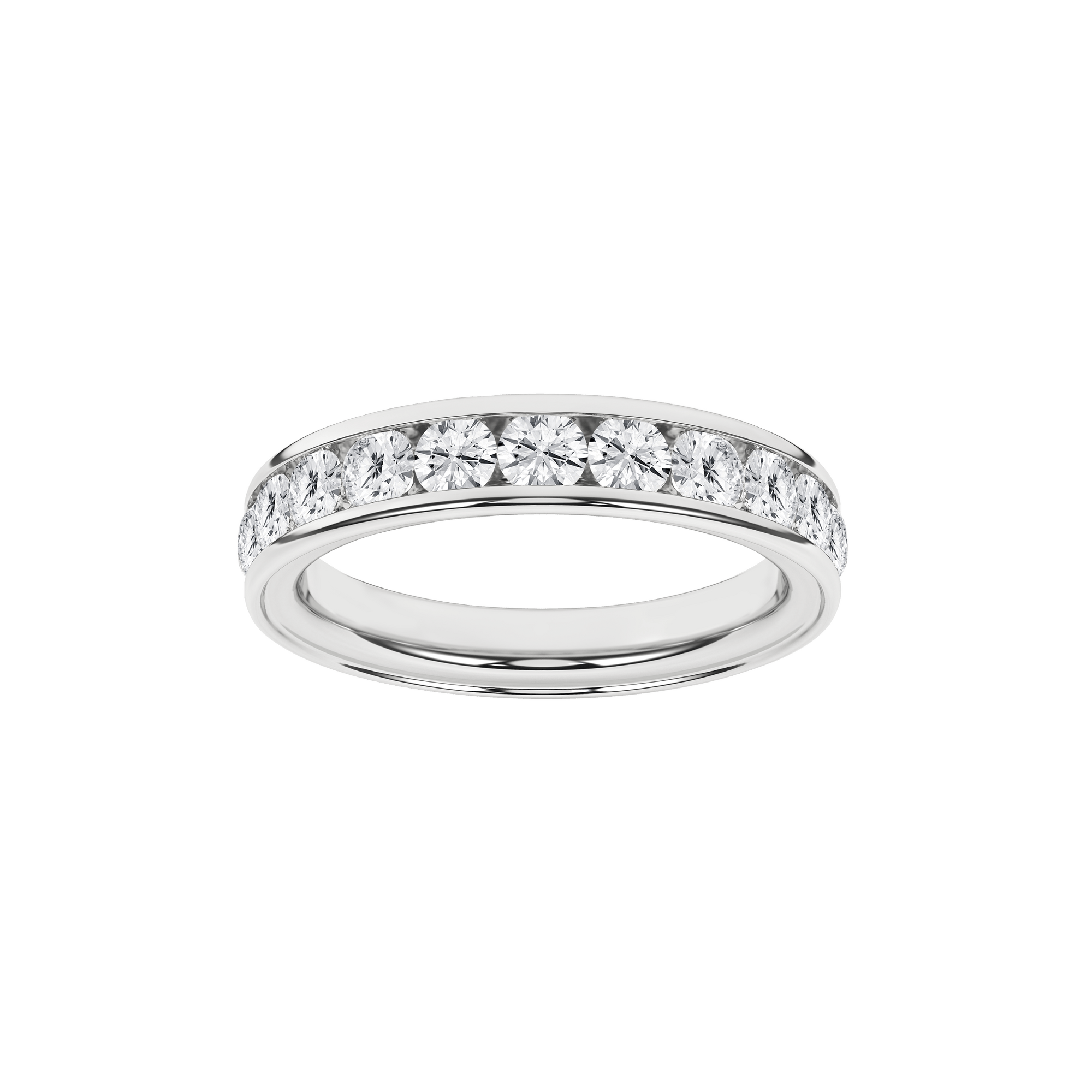 Channel Set Wedding Band (Round) - Oz's Jewelers by The Hickory Jewelry Company