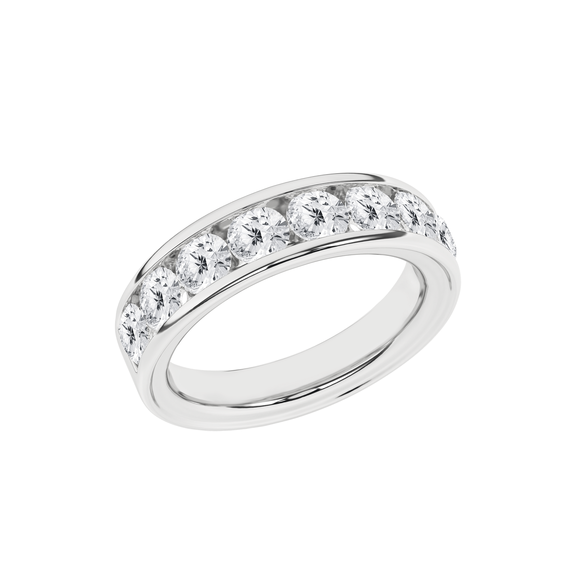 Channel Set Wedding Band (Round) - Oz's Jewelers by The Hickory Jewelry Company