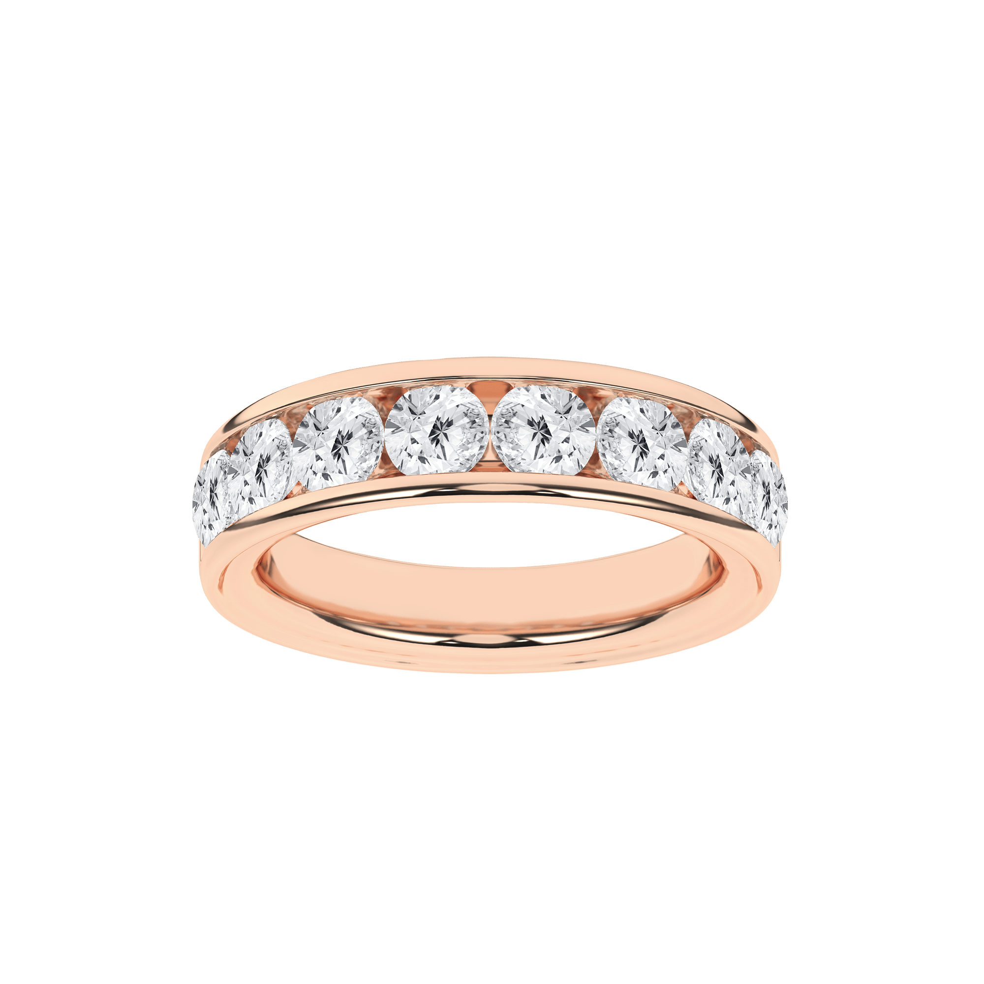 Channel Set Wedding Band (Round) - Oz's Jewelers by The Hickory Jewelry Company