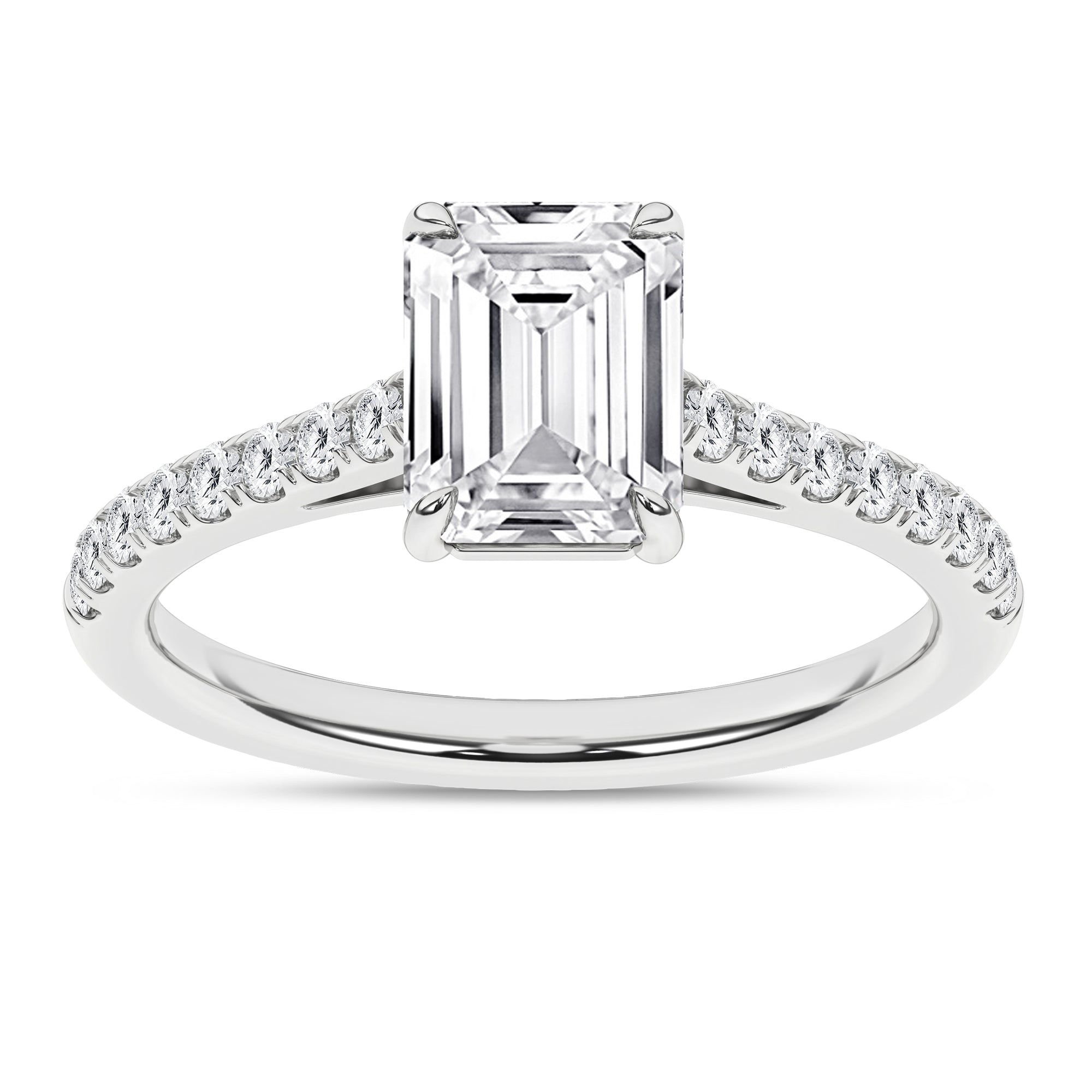 Classic Engagement Ring (Emerald) - Oz's Jewelers by The Hickory Jewelry Company