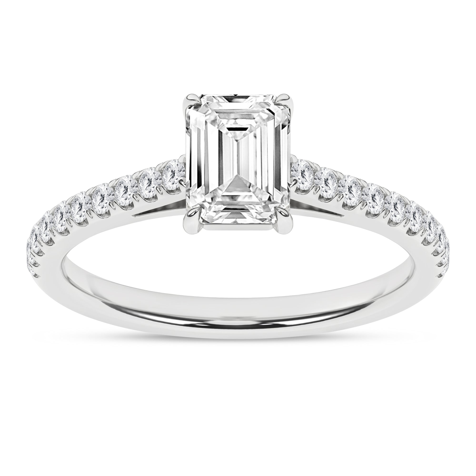 Classic Engagement Ring (Emerald) - Oz's Jewelers by The Hickory Jewelry Company