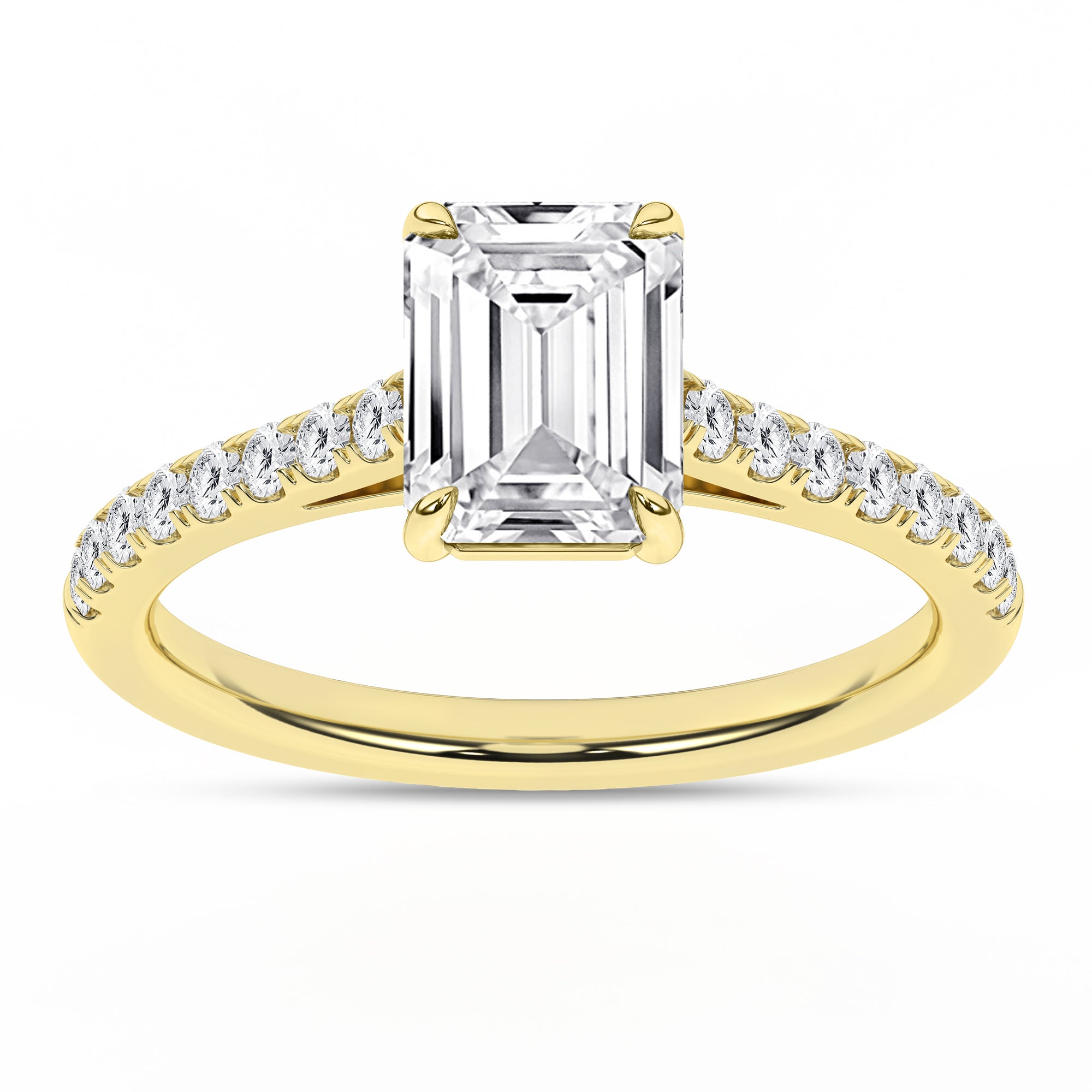 Classic Engagement Ring (Emerald) - Oz's Jewelers by The Hickory Jewelry Company