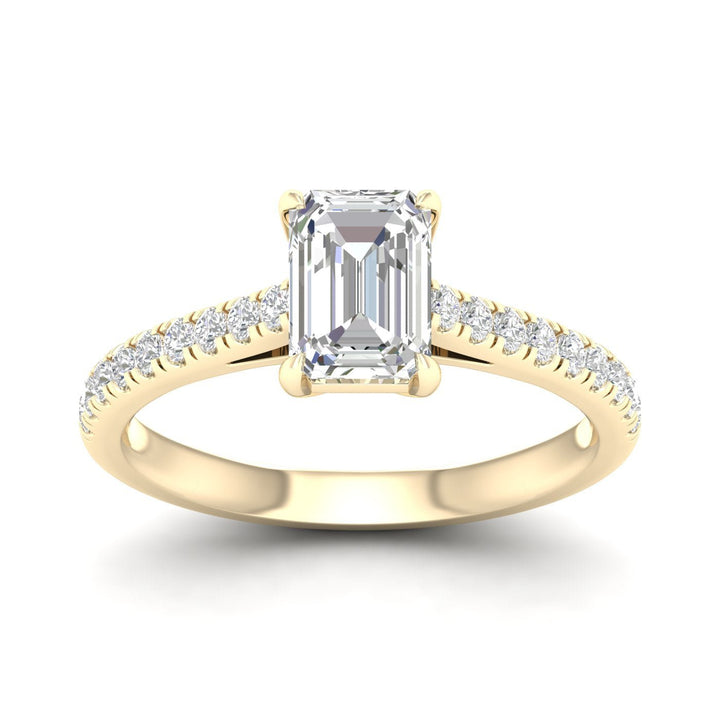 Classic Engagement Ring (Emerald) - Oz's Jewelers by The Hickory Jewelry Company