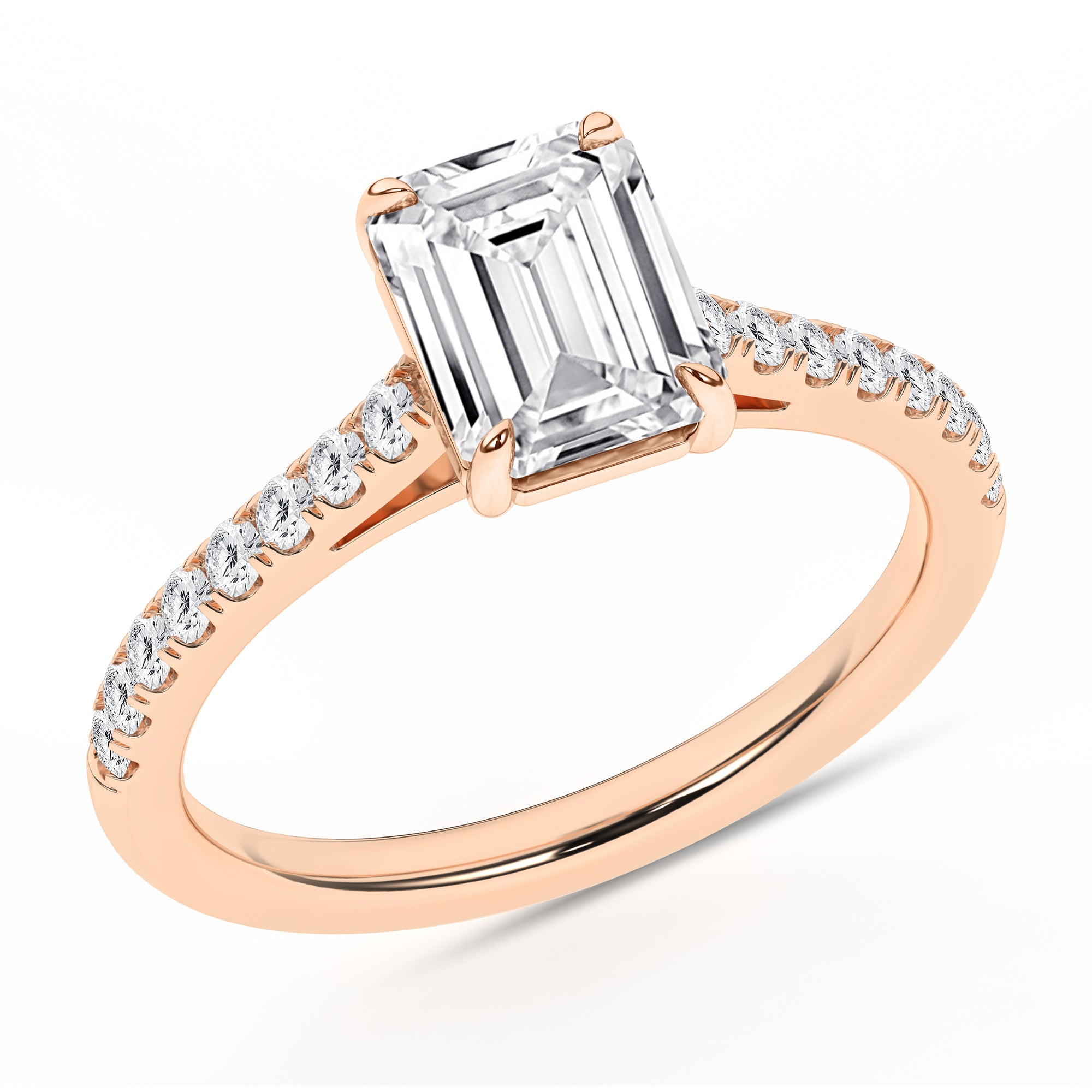 Classic Engagement Ring (Emerald) - Oz's Jewelers by The Hickory Jewelry Company