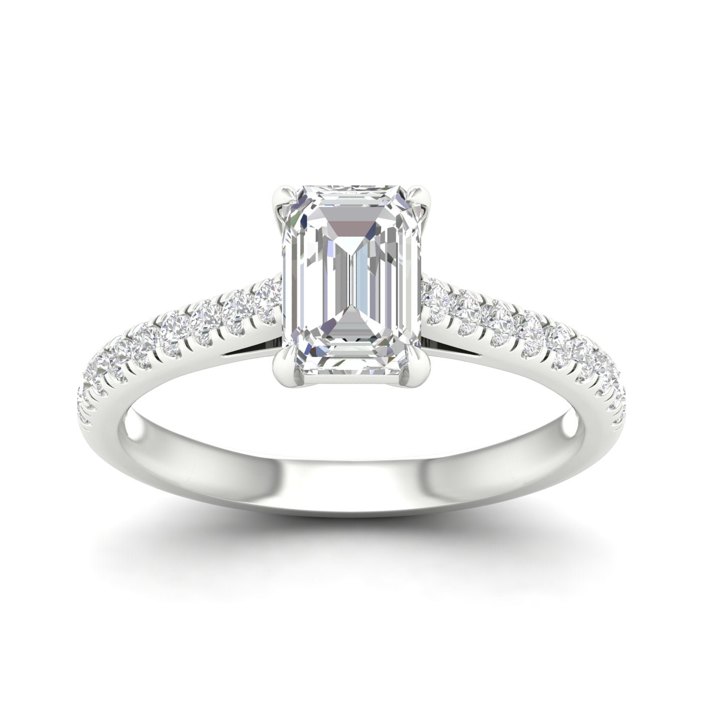 Classic Engagement Ring (Emerald) - Oz's Jewelers by The Hickory Jewelry Company