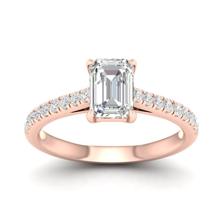 Classic Engagement Ring (Emerald) - Oz's Jewelers by The Hickory Jewelry Company